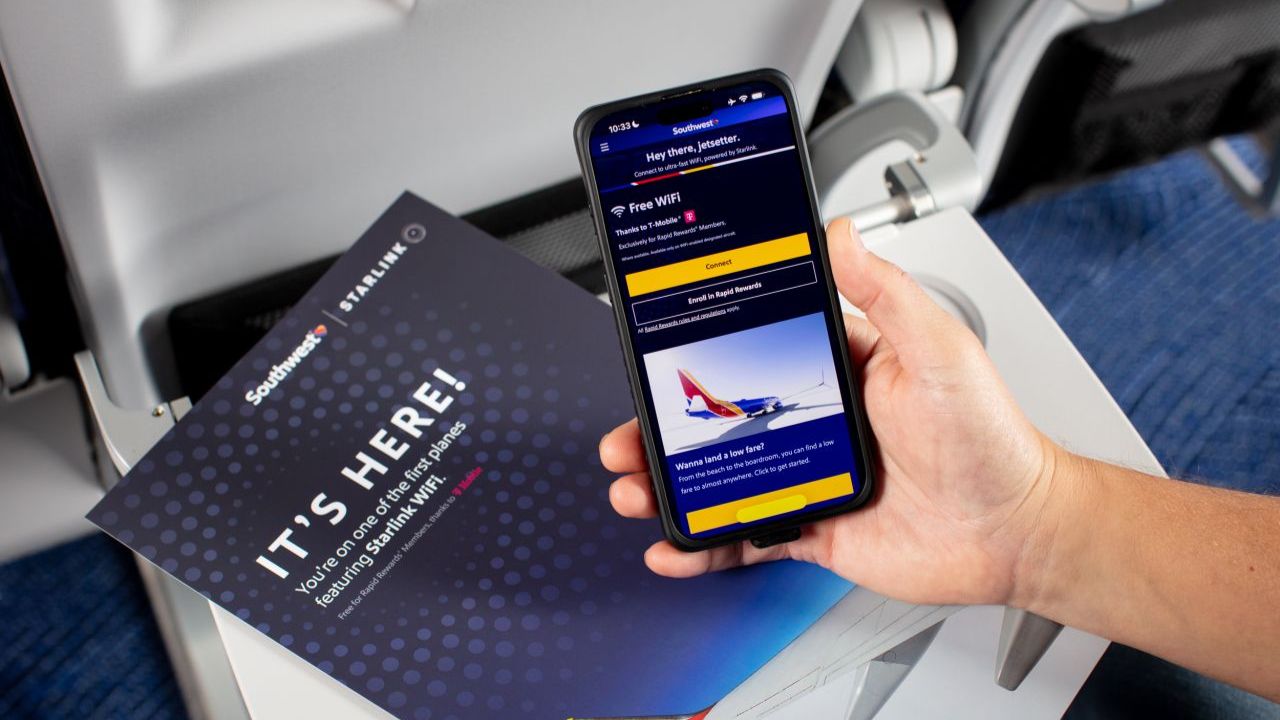 Southwest Airline Now With Starlink Wifi